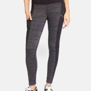 Athleta Fleece-lined insulated leggings with zipper pockets Gray